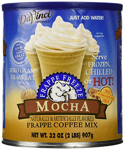 DaVinci Gourmet Iced Blended Coffee Mix Mocha Freeze Can 2 lb