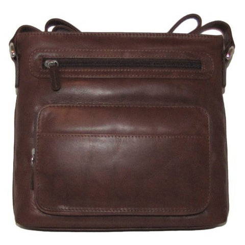 Top Zip Crossbody/Shoulder Bag With Adjustable Strap,Toffee