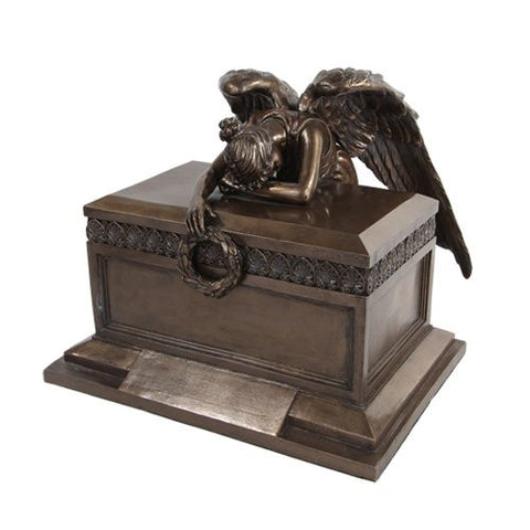 Angel of Bereavement Urn Bronze 11 1/4" x 11 1/2" x 9"