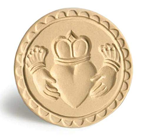 Brown Bag Celtic Claddagh Cookie Stamp, 3" L x 3" W x 3" H