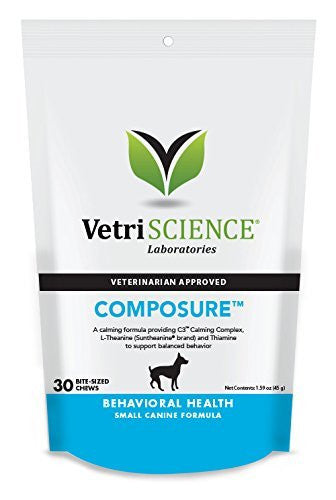 [3 PACK] Composure Mini Bite-Sized Chews 30 Count For Small Dogs