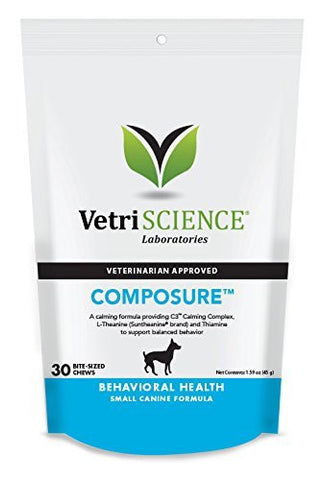 [3 PACK] Composure Mini Bite-Sized Chews 30 Count For Small Dogs