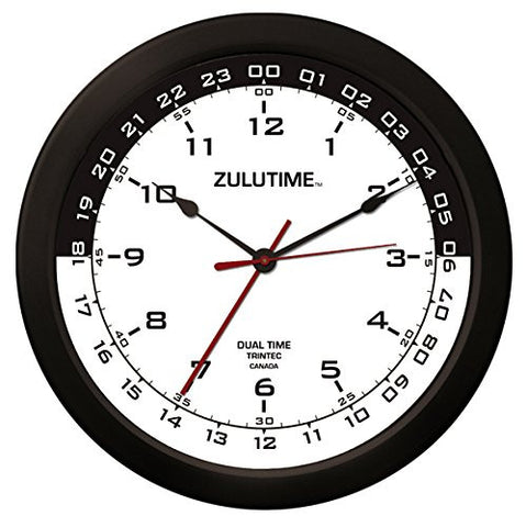 14" ZULUTIME Clock (White/Black Dial)