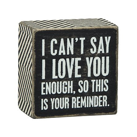 Box Sign - I Love You