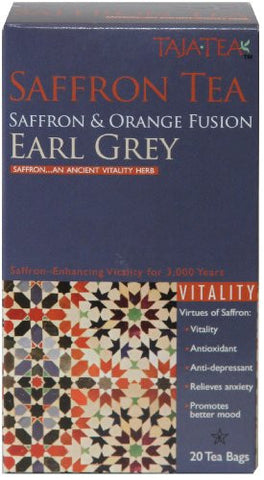 Saffron Earl Grey Tea, 20 Tea Bags