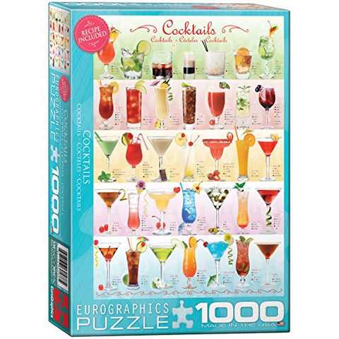 Cocktails 1000 pc 10x14 inches Box, Puzzle
