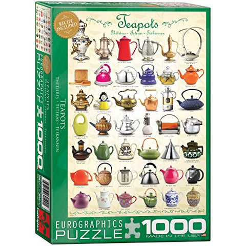 Teapots 1000 pc 10x14 inches Box, Puzzle