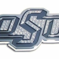 Oklahoma State University Chrome Auto Emblem (“OSU” w/Austrian Crystal)