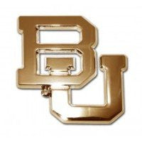 Baylor University Gold Auto Emblem (“BU” Open)