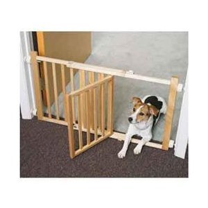 FOUR PAWS VERTICLE WOOD GATE 30-44"W X 18"H