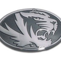 Missouri Oval with Tiger Shiny Chrome Emblem