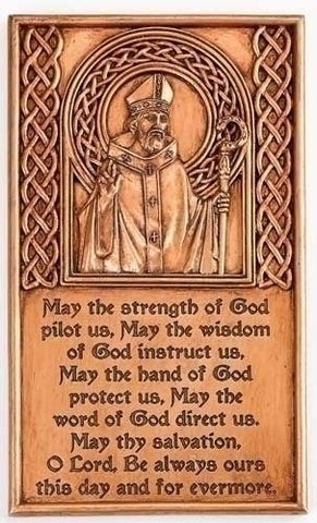 9.5"H SAINT PATRICK PLAQUE WALL PLAQUE