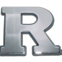 Rutgers R Shiny Chrome Emblem