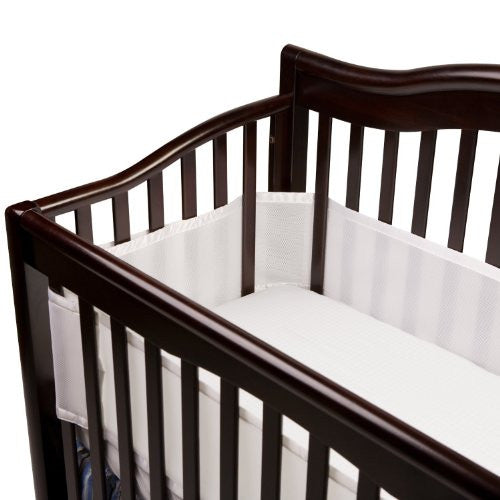 Breathable Mesh Crib Liner - White