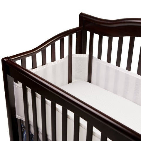 Breathable Mesh Crib Liner - White