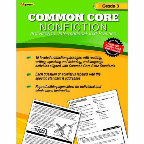 Common Core Nonfiction Activity Book, Grade 3