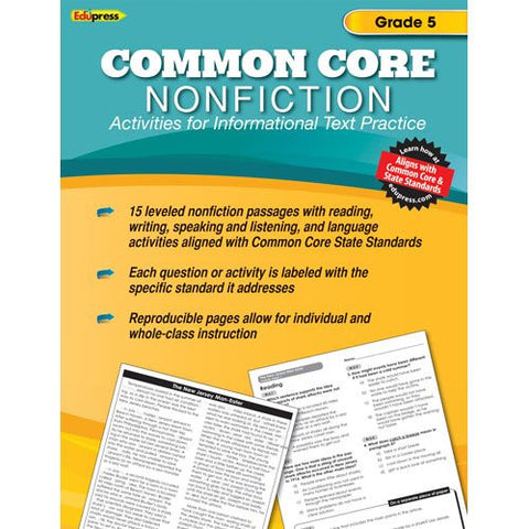 Common Core Nonfiction Activity Book, Grade 5