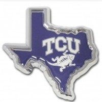 Texas Christian Chrome Emblem (TX Shape W/ COLOR)