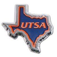 Texas San Antonio Chrome Emblem (TX shape with color)