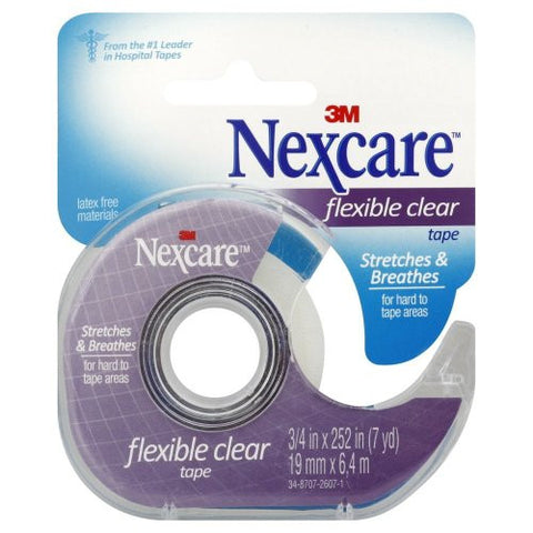Flexible Clear First Aid Tape Dispenser 3/4 in x 7 yd
