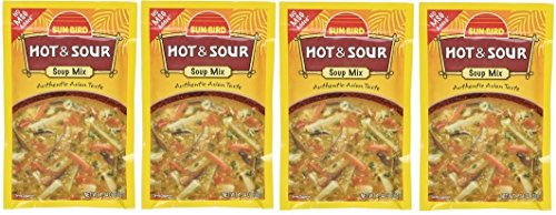 Sunbird Hot & Sour Soup Mix Packets - Asian Soup Recipe - 1.34 Ounce Each Packet (Pack of 4)