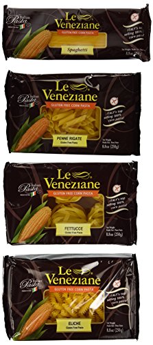Le Veneziane Spaghetti 250g, Fettucce 250g, 
Eliche (Fusille) 250g and Penne Rigate 250g