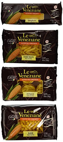 Le Veneziane Spaghetti 250g, Fettucce 250g, 
Eliche (Fusille) 250g and Penne Rigate 250g