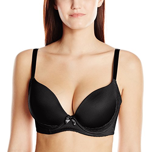 Casey Plunge Molded Bra 30DD, Black