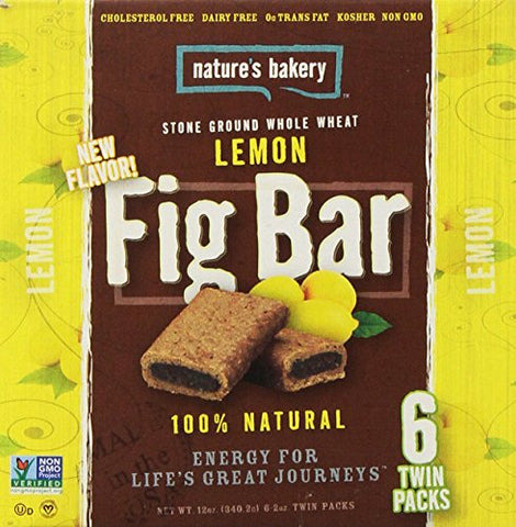Nature's Bakery Whole Wheat Fig Bar, Lemon 2 oz, 6 ct