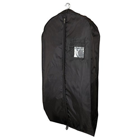 Black Waterproof Nylon Garment Cover - 44 Inches