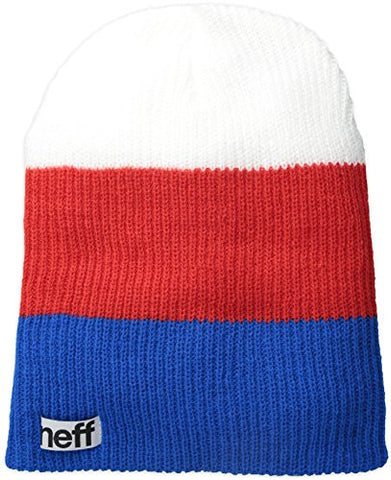 Trio Beanie, Blue/Red/White