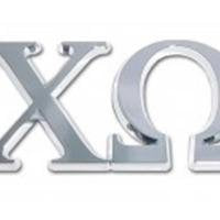 Chi Omega Chrome Emblem, Shiny