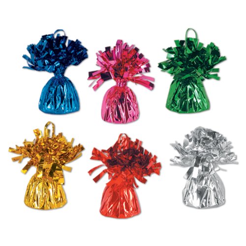 Metallic Balloon Weights Pk12 Asst