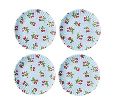 Cherries "Paper" Plate, St/4, Melamine, 9"