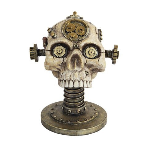 Steampunk Skull Glasses Holder 7" x 6 1/2" x 8"