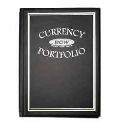 BCW Currency Portfolio, 3 7/8 x 8 1/4, ten-3 pocket, Black