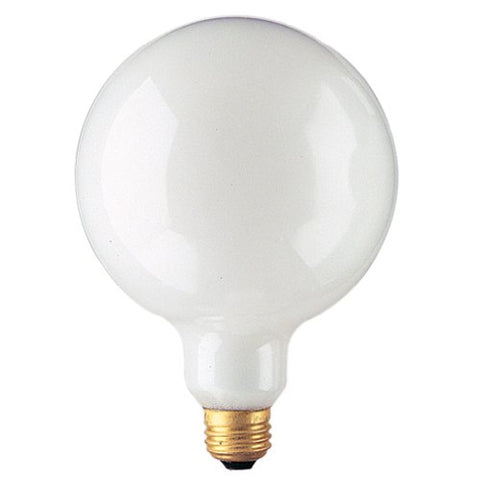 Globe - Medium Base G40 Incandescent Bulb, 40W/125V, E26, White