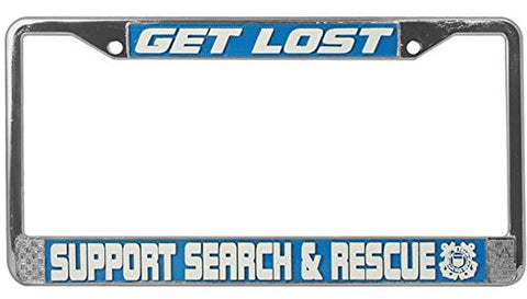 Get Lost, Support Search & Rescue License Plate Frame