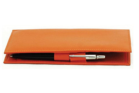 Checkbook With Pen Holder, Orange