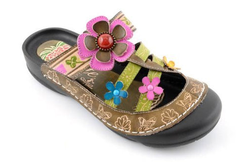 Women's Moon Shoes - Green Multi Size 11