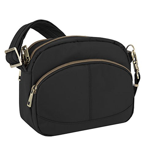 Anti-Theft Signature E/W Shoulder Bag - Black