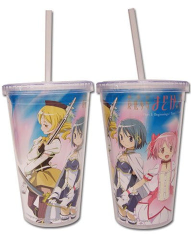 Madoka Magica Movie Magical Girls Line Up Tumbler With Lid