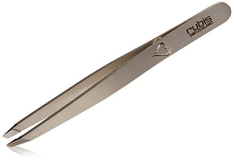 Rubis 3-3/4" Slanted Tip Tweezer with a Heart