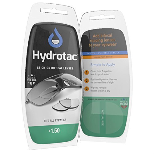 Hydrotac Stick-on Bifocal Lenses (OPTX 20/20)- +1.50 Diopter