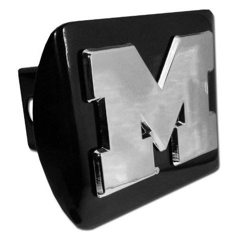 Michigan Block “M” Black Hitch Cover
