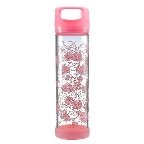 God is Love" (Pink) Glass Water Bottle