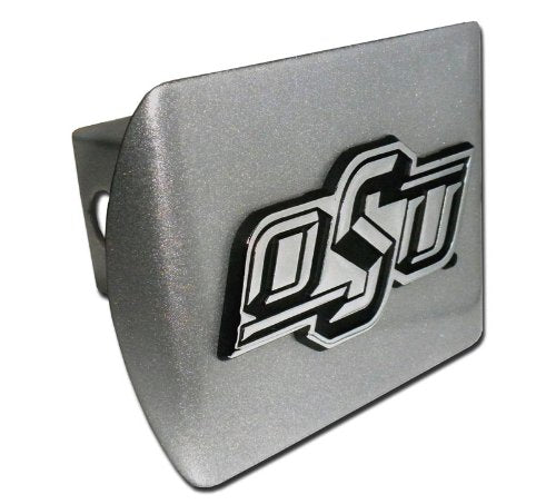 Oklahoma State OSU Metal Hitch Cover, Brushed
