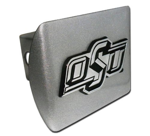 Oklahoma State OSU Metal Hitch Cover, Brushed