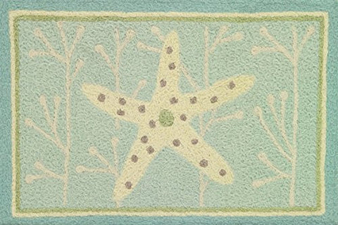Starfish On Spa Blue 20" x 30" w/ Memory Foam