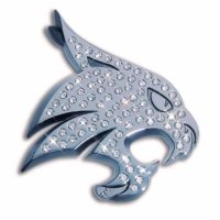 Texas State Bobcat Crystal Chrome Emblem